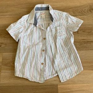 Cat and Jack striped  button down shirt 4T